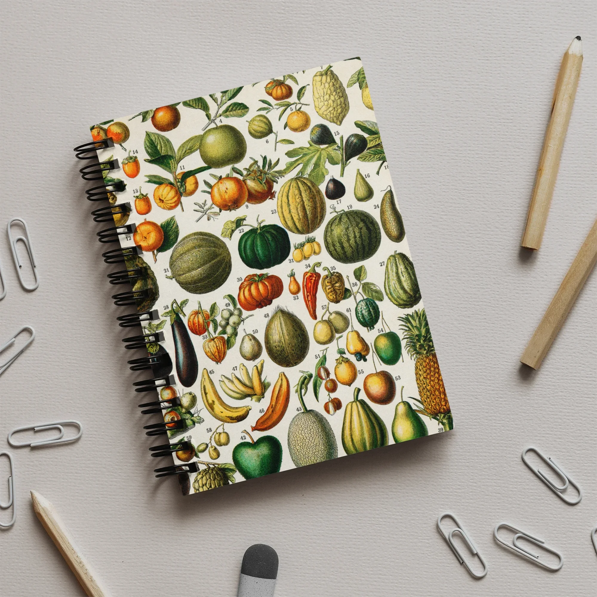 Fruits & Vegetables - Nouveau Larousse Illustre Notebook Notebooks Notepads