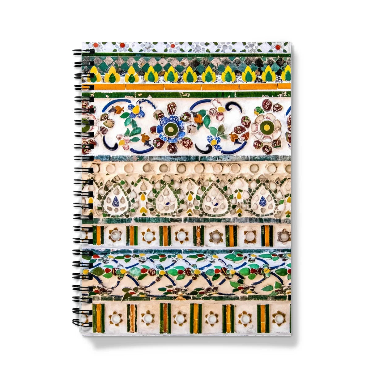 Wat Arun - Thai Mosaic Art Notebook A5 - Graph Paper Notebooks & Notepads