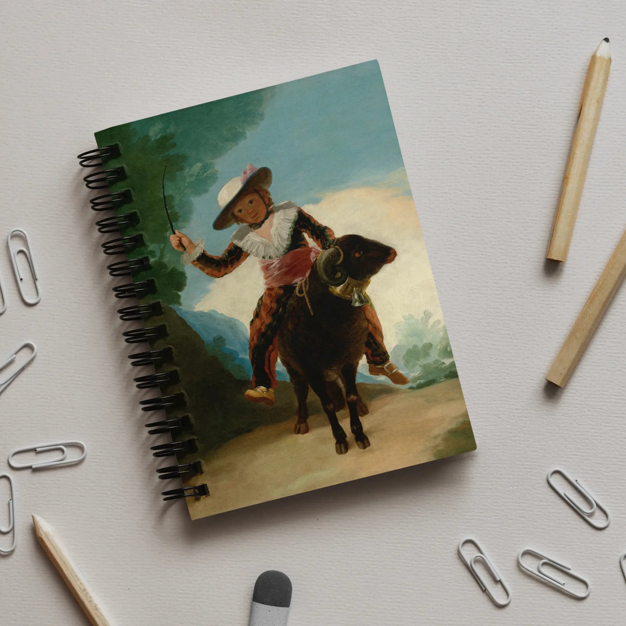 Boy on a Ram - Francisco Goya Art Notebook Notebooks & Notepads