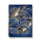 Fukusa and Carp in Waves - Meiji Art Notebook A5 / Graph Notebooks & Notepads