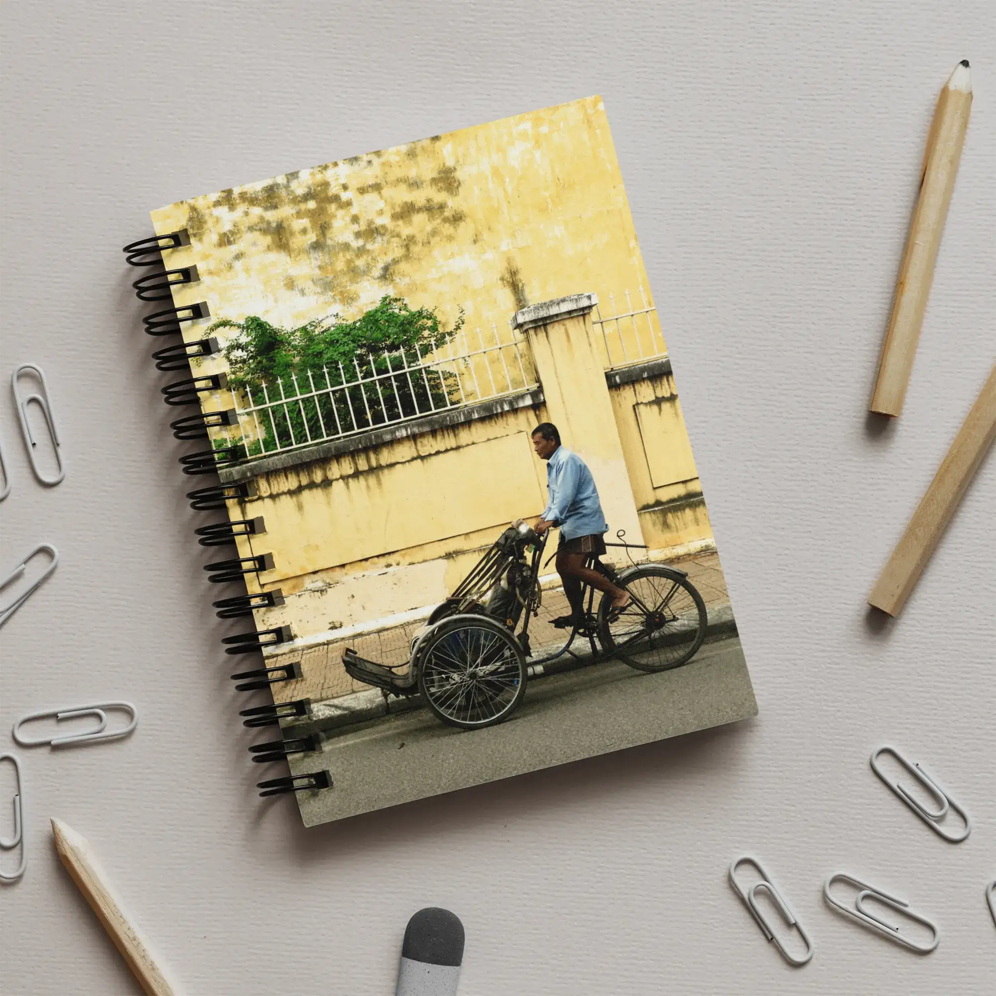 Easy Rider - Phnom Penh Street Photography Art Notebook Notebooks & Notepads