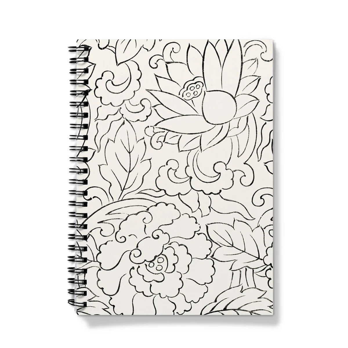 Black & White Florals - Taguchi Tomoki Notebook A5 / Graph Notebooks Notepads