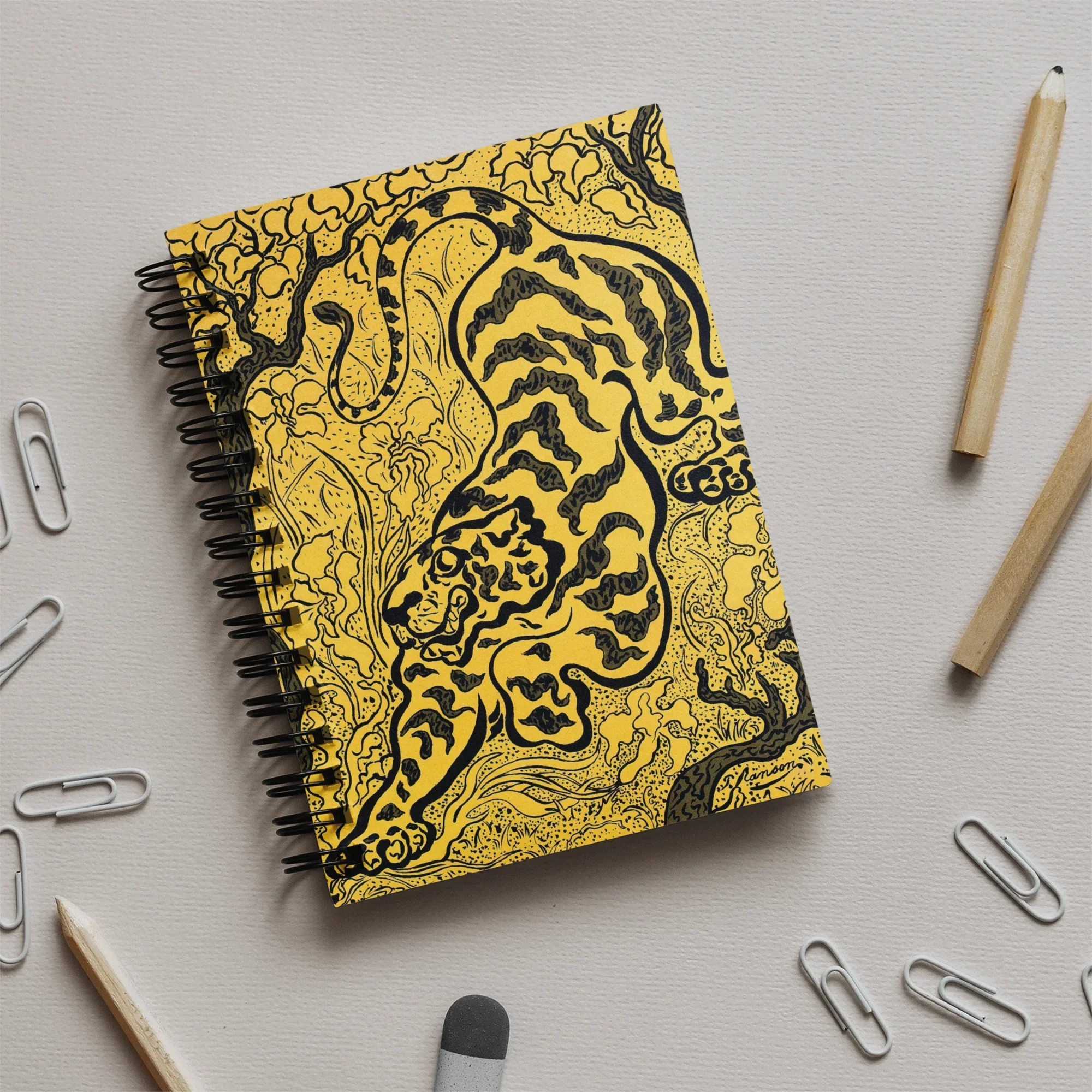 Tiger in the Jungle - Paul Ranson Notebook Notebooks & Notepads