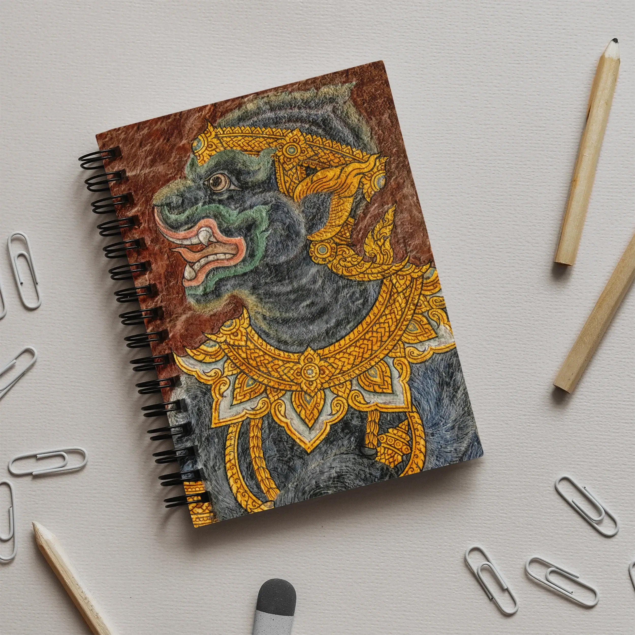 Thai Monkey do too - Traditional Mural Art Notebook Notebooks & Notepads