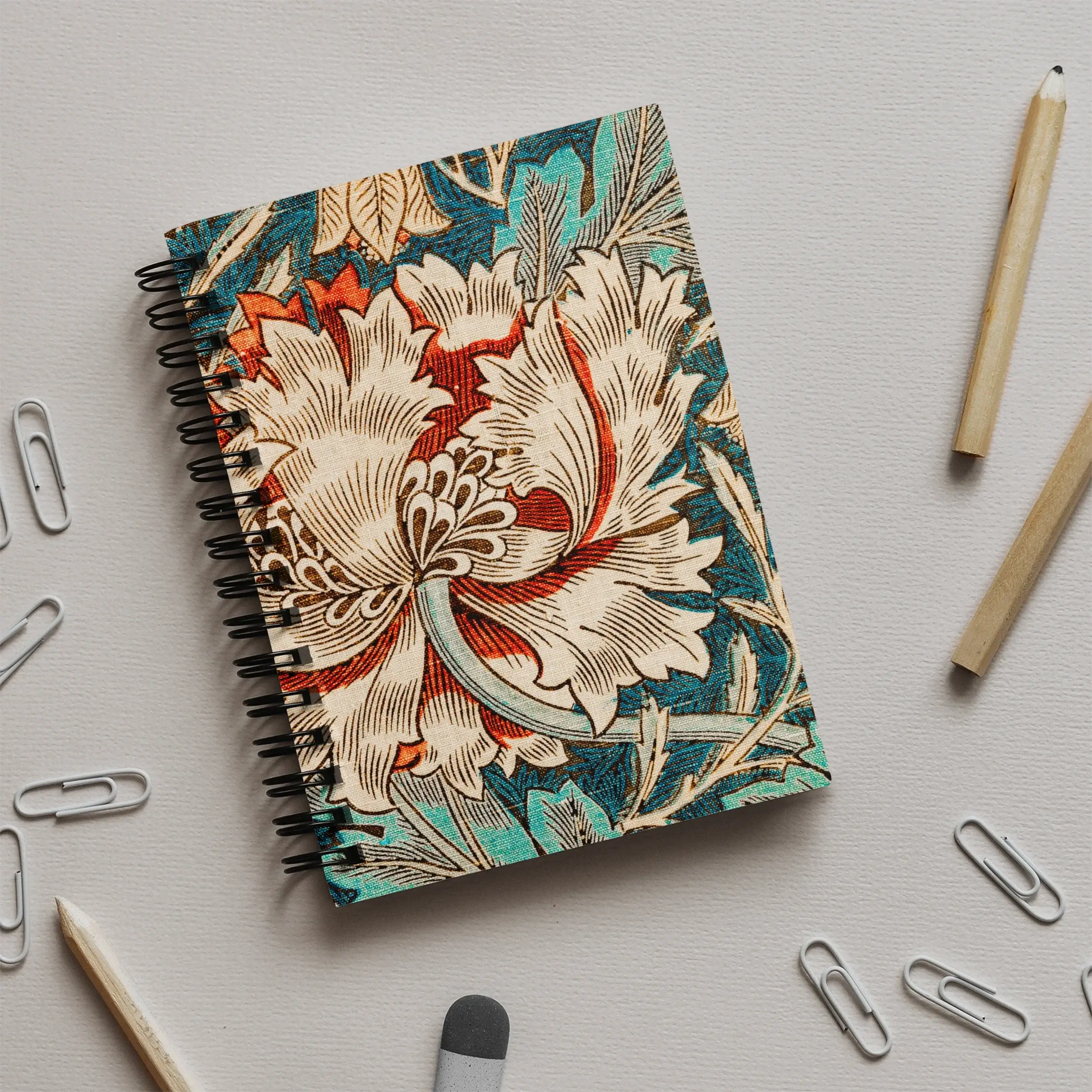 Honeysuckle too - William Morris Arts and Crafts Notebook Notebooks & Notepads