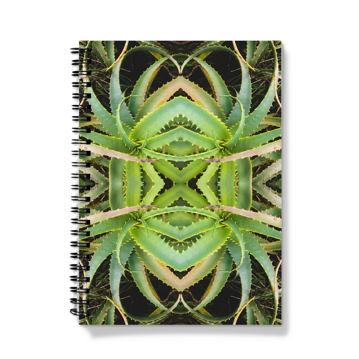 Spiked too - Aloe Vera Botanical Op Art Notebook A5 - Graph Paper Notebooks & Notepads