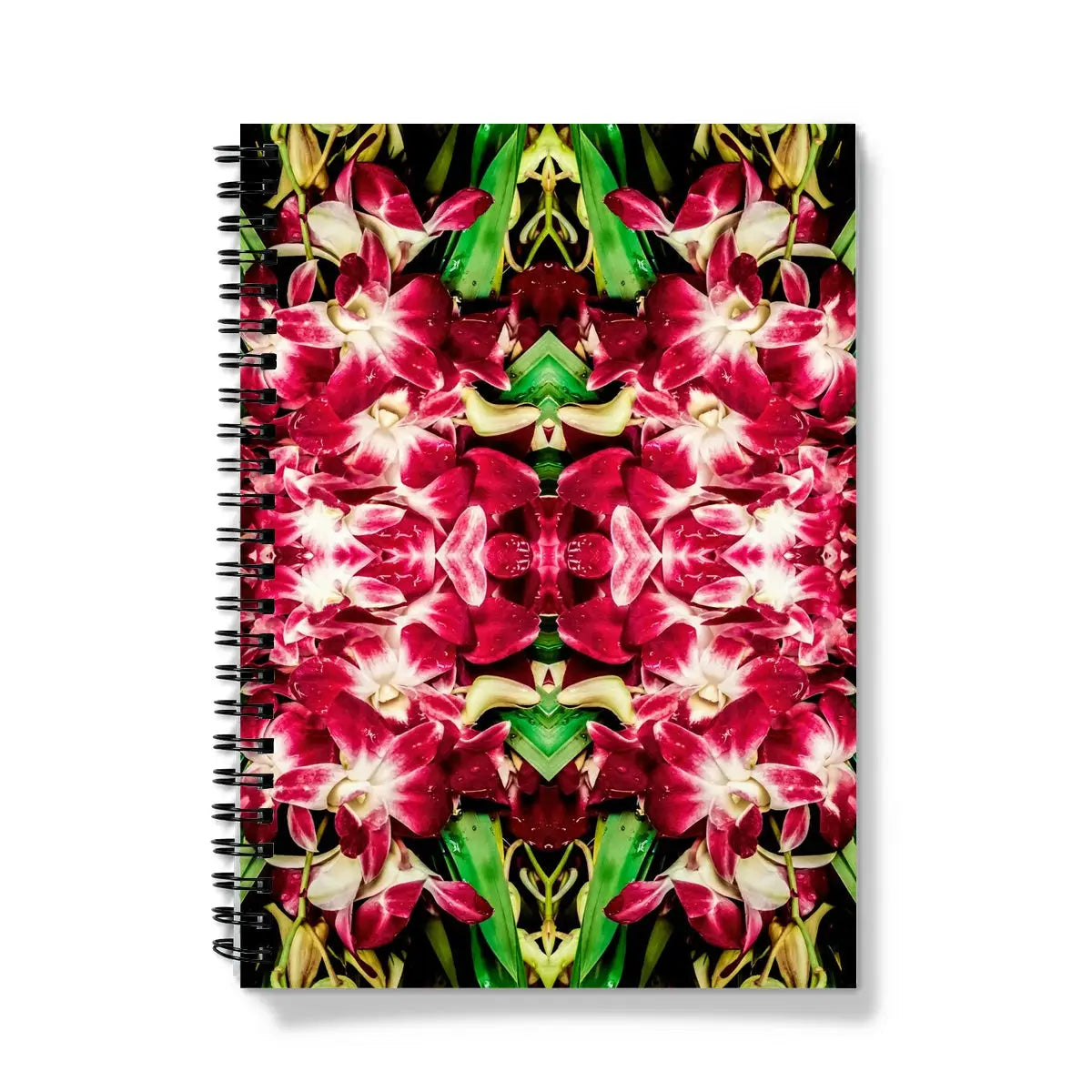 Ruby Reds - Bangkok Flower Market Floral Pattern Notebook A5 - Graph Paper Notebooks & Notepads