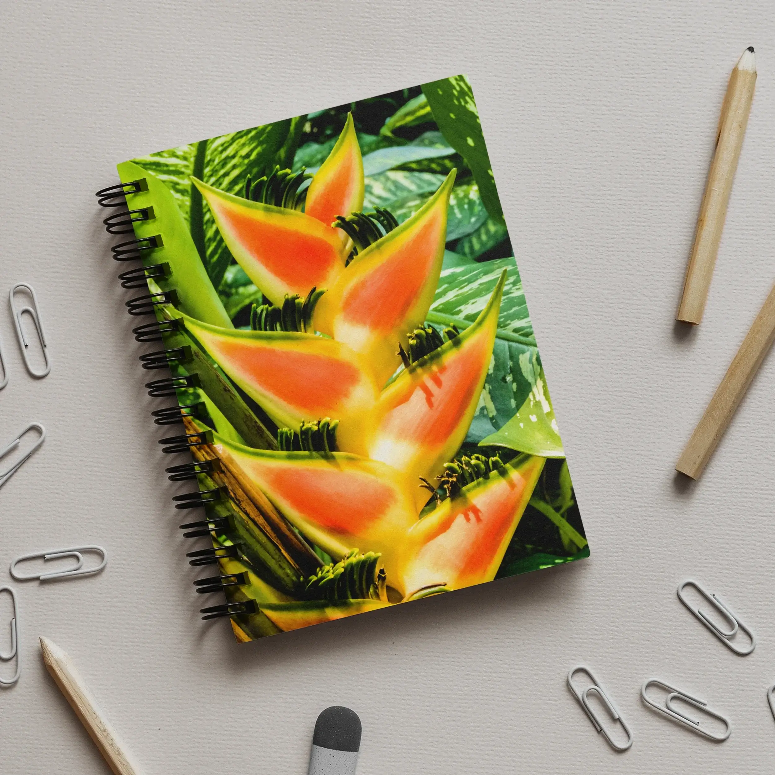 Showstopper - Heliconia Lobster Claw Flower Art Notebook Notebooks & Notepads