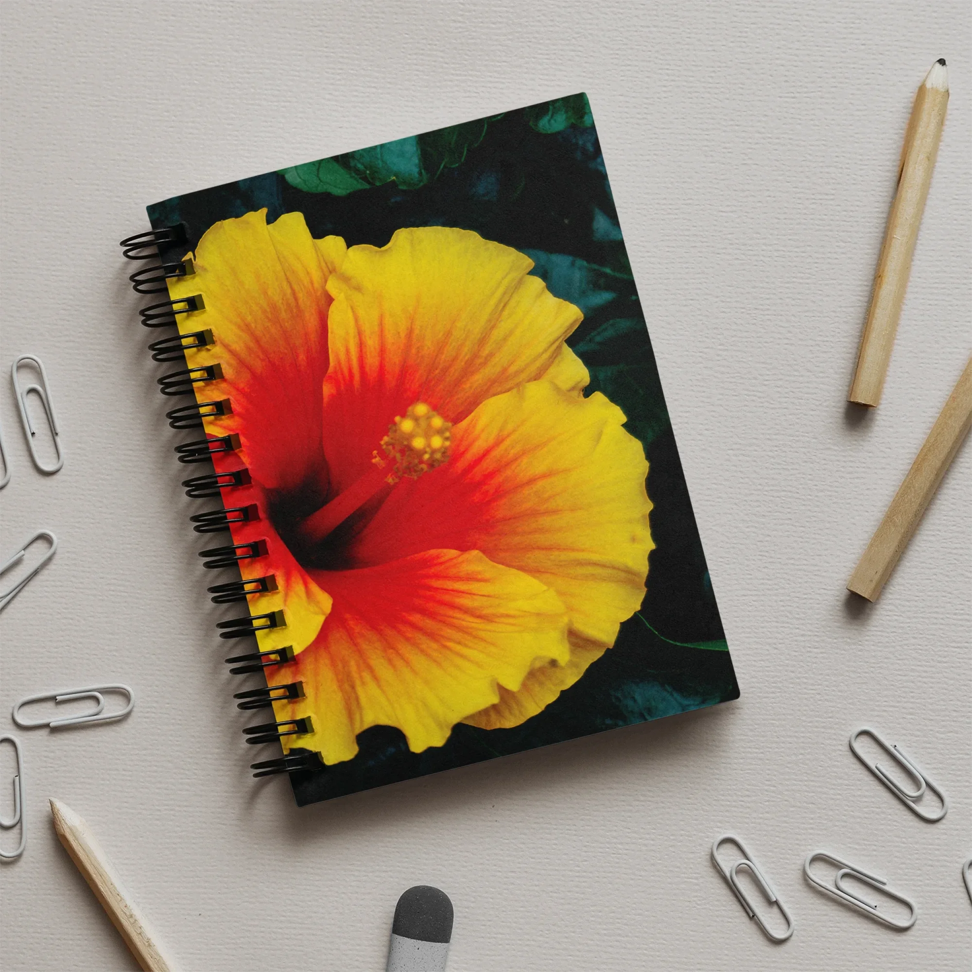 Tropicanarama - Tropical Yellow Hibiscus Notebook Notebooks & Notepads