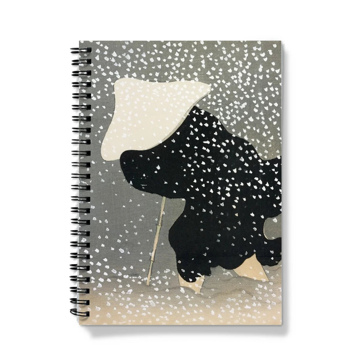 Snow - Kamisaka Sekka Japanese Winter Scene Notebook A5 / Graph Notebooks & Notepads