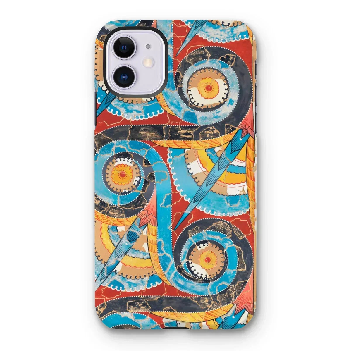 Spiral Frieze - Emile Gillieron Minoan Mosaic Iphone Case, 11 / Matte, Iphone Case Colorful Abstract Pattern Circular Gears Mechanical