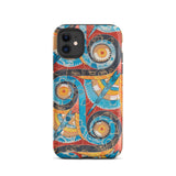 Spiral Frieze - Emile Gillieron Minoan Mosaic Iphone Case, 11 / Matte, Colorful Patterned Phone Case