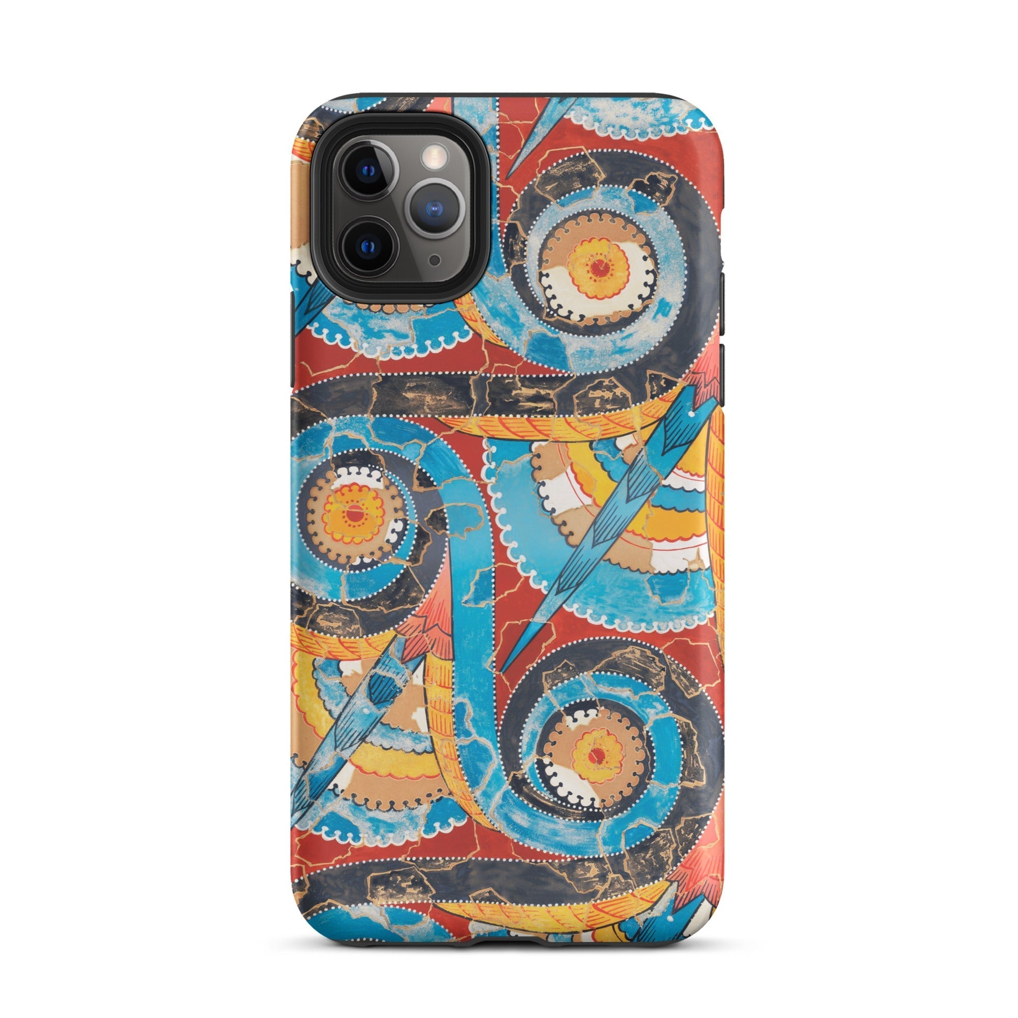 Spiral Frieze - Emile Gillieron Minoan Mosaic Iphone Case, 11 Pro Max / Matte, Colorful Patterned Phone Case