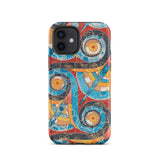 Spiral Frieze - Emile Gillieron Minoan Mosaic Iphone Case, 12 / Matte, Artistic Patterned Phone Case