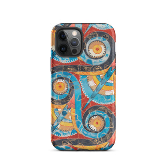 Spiral Frieze - Emile Gillieron Minoan Mosaic Iphone Case, 12 Pro / Matte, Artistic Patterned Phone Case