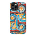 Spiral Frieze - Emile Gillieron Minoan Mosaic Iphone Case, 12 Pro / Matte, Phone Case Colorful Abstract Pattern Swirls Circles Birds