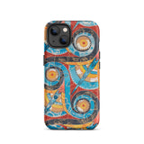 Spiral Frieze - Emile Gillieron Minoan Mosaic Iphone Case, 13 / Matte, Artistic Patterned Phone Case