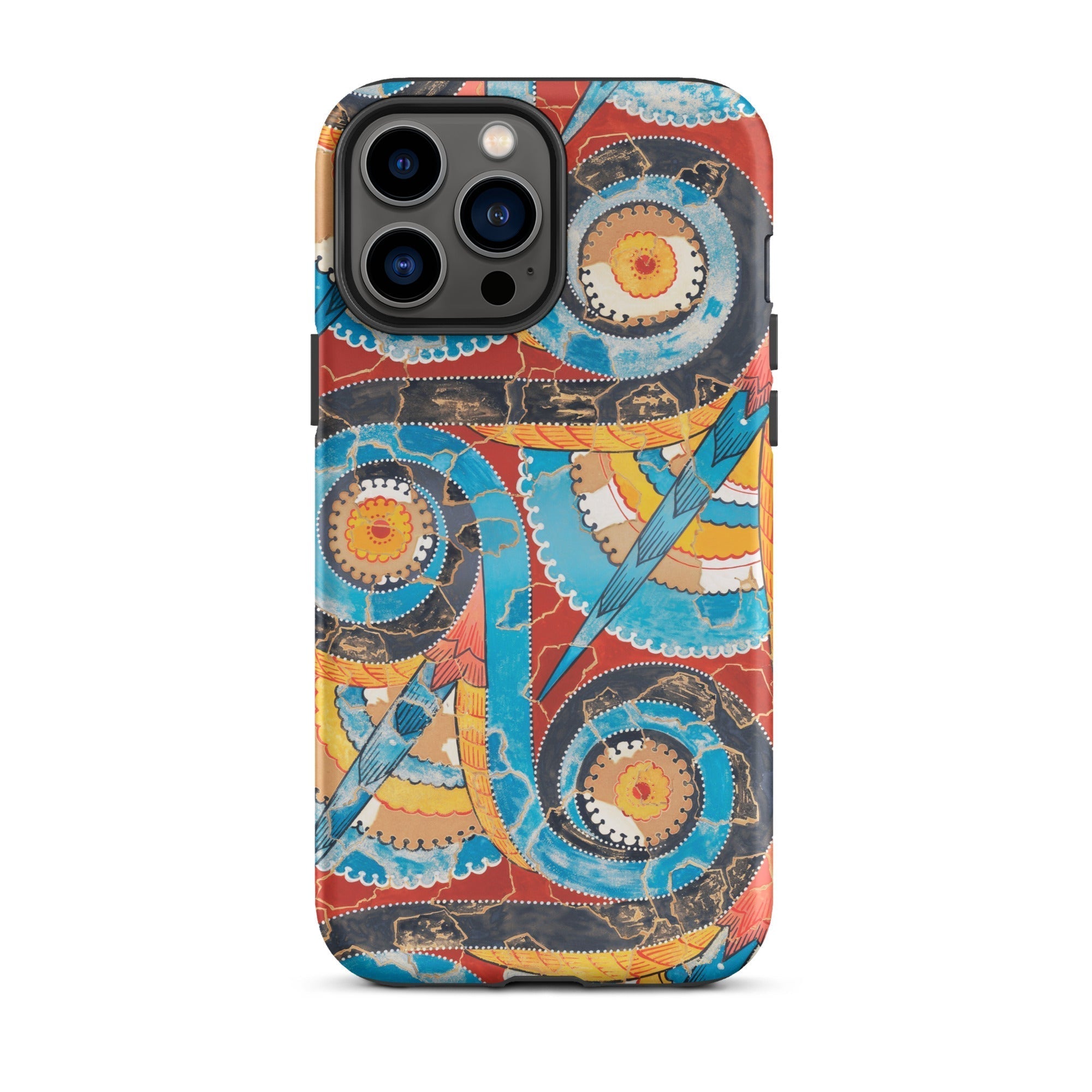 Spiral Frieze Emile Gillieron Minoan Mosaic Iphone Case, 13 Pro Max / Matte, Artistic Patterned Phone Case