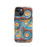 Spiral Frieze - Emile Gillieron Minoan Mosaic Iphone Case, 14 / Matte, Colorful Patterned Phone Case