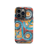 Spiral Frieze - Emile Gillieron Minoan Mosaic Iphone Case, 14 Pro / Matte, Artistic Patterned Phone Case