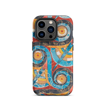 Spiral Frieze - Emile Gillieron Minoan Mosaic Iphone Case, 14 Pro / Matte, Artistic Patterned Phone Case