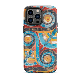 Spiral Frieze - Emile Gillieron Minoan Mosaic Iphone Case, 14 Pro Max / Matte, Patterned Phone Case