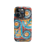 Spiral Frieze - Emile Gillieron Minoan Mosaic Iphone Case, 15 Pro / Matte, Colorful Patterned Phone Case