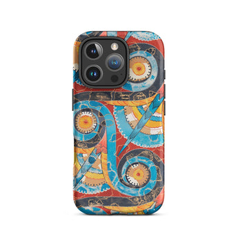 Spiral Frieze - Emile Gillieron Minoan Mosaic Iphone Case, 16 Pro / Matte, Colorful Patterned Phone Case