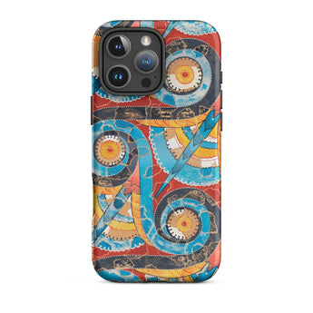 Spiral Frieze - Emile Gillieron Minoan Mosaic Iphone Case, 16 Pro Max / Matte, Artistic Patterned Phone Case