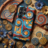 Spiral Frieze - Emile Gillieron Minoan Mosaic Phone Case, Mobile Cases, Toby Leon