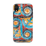 Spiral Frieze - Emile Gillieron Minoan Mosaic Iphone Case, Xr / Matte, Phone Case Colorful Abstract Pattern Circular Designs Blue
