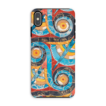 Spiral Frieze - Emile Gillieron Minoan Mosaic Iphone Case, Xs Max / Matte, Phone Case Colorful Abstract Mechanical Gear Pattern Blue