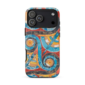 Spiral Frieze - Emile Gillieron Minoan Mosaic Phone Case Iphone 17 Pro Max / Matte Iphone 12 Pro Max Case Colorful Abstract Design Minoan