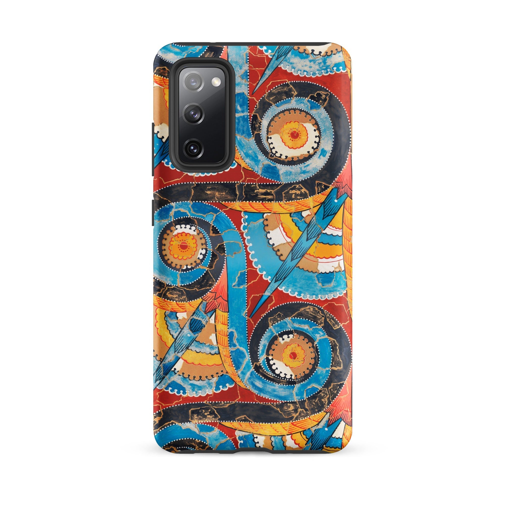 Spiral Frieze Emile Gillieron Minoan Mosaic Samsung Case, Galaxy S20 Fe / Matte, Colorful Patterned Smartphone Case Camera Cutout