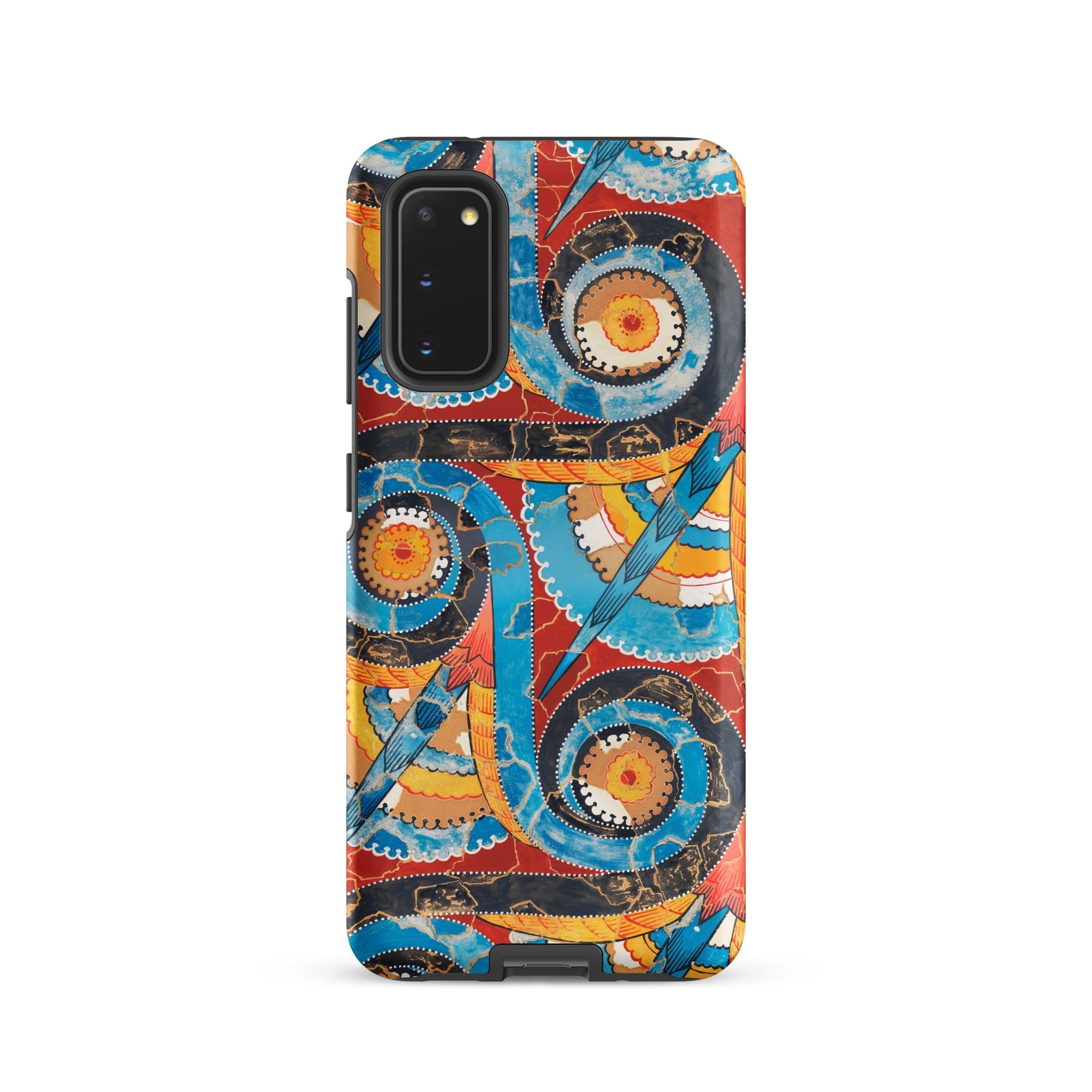 Spiral Frieze Emile Gillieron Minoan Mosaic Samsung Case, Galaxy S20 / Matte, Vibrant Multi Colored Smartphone Case Spiral Abstract Pattern