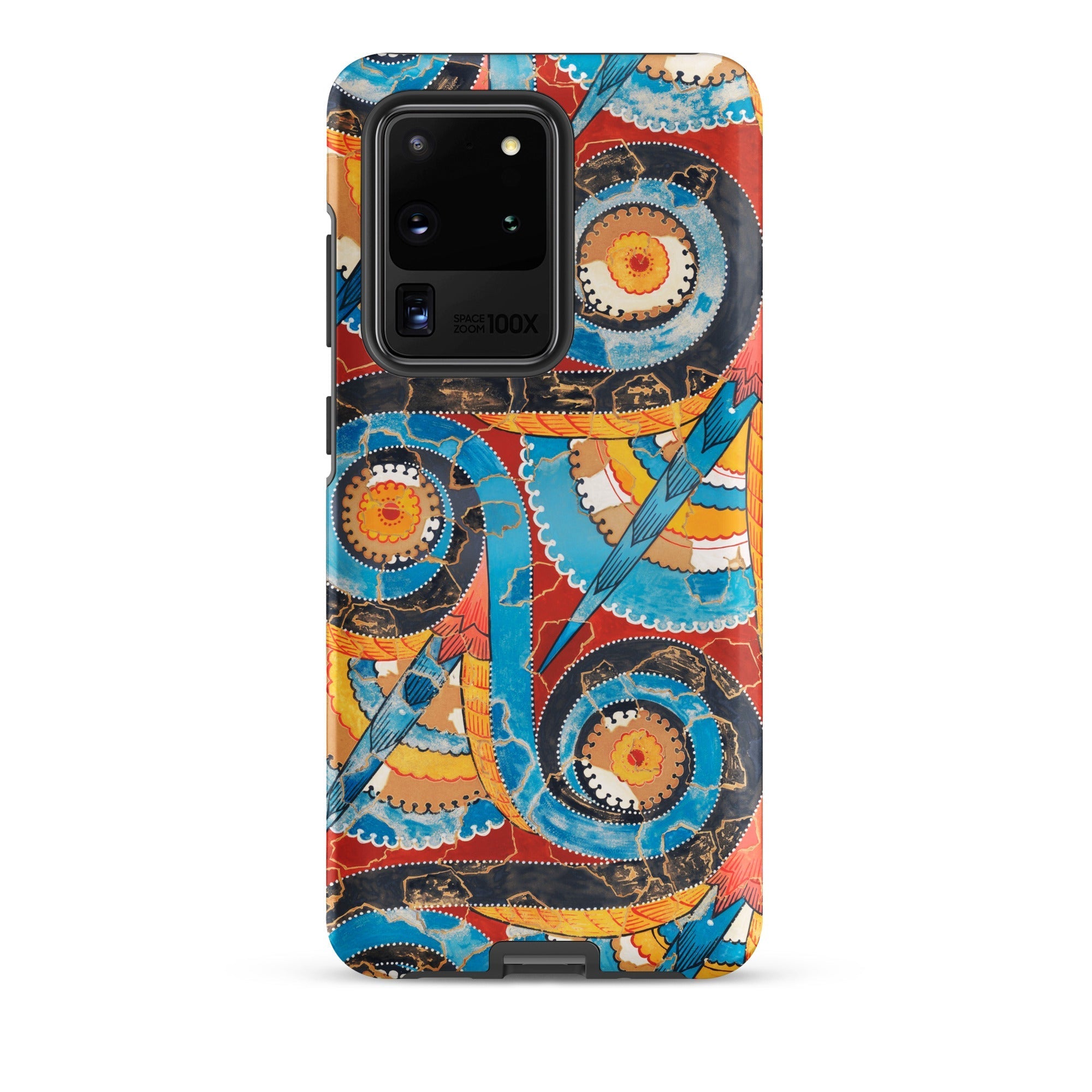 Spiral Frieze Emile Gillieron Minoan Mosaic Samsung Case, Galaxy S20 Ultra / Matte, Smartphone Case Colorful Abstract Pattern Blues Reds