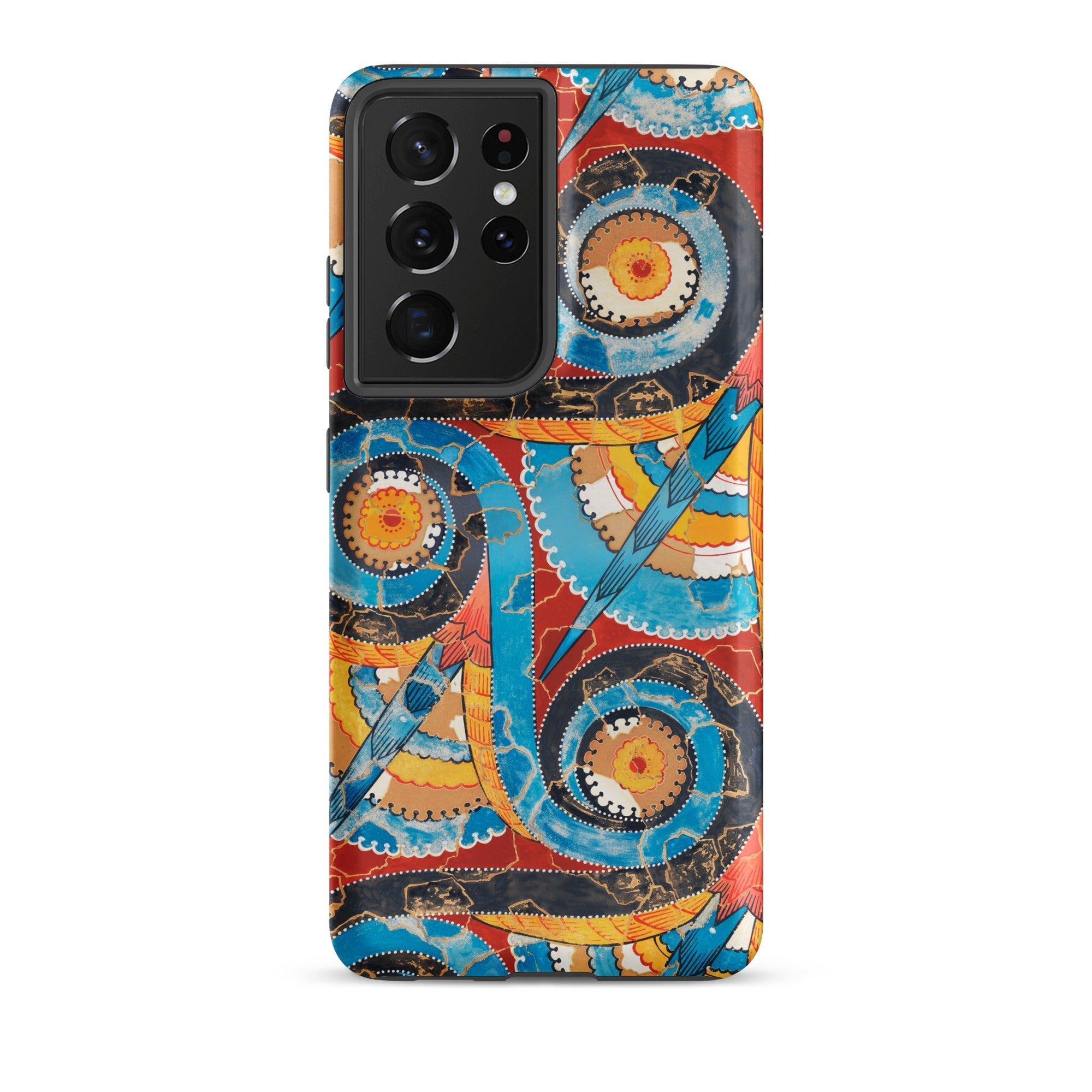 Spiral Frieze Emile Gillieron Minoan Mosaic Samsung Case, Galaxy S21 Ultra / Matte, Smartphone Case Colorful Abstract Pattern
