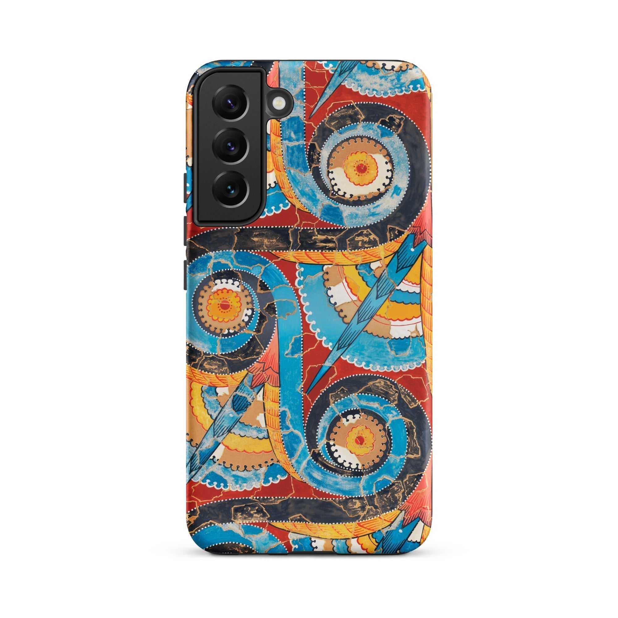 Spiral Frieze Emile Gillieron Minoan Mosaic Samsung Case, Galaxy S22 Plus / Matte, Smartphone Case Vibrant Intricate Abstract Pattern