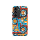 Spiral Frieze Emile Gillieron Minoan Mosaic Samsung Case, Galaxy S23 / Matte, Smartphone Case Vibrant Intricate Spiral Geometric Pattern
