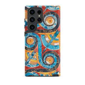 Spiral Frieze - Emile Gillieron Minoan Mosaic Samsung Case, Galaxy S23 Ultra / Matte, Smartphone Case Vibrant Intricate Abstract Pattern