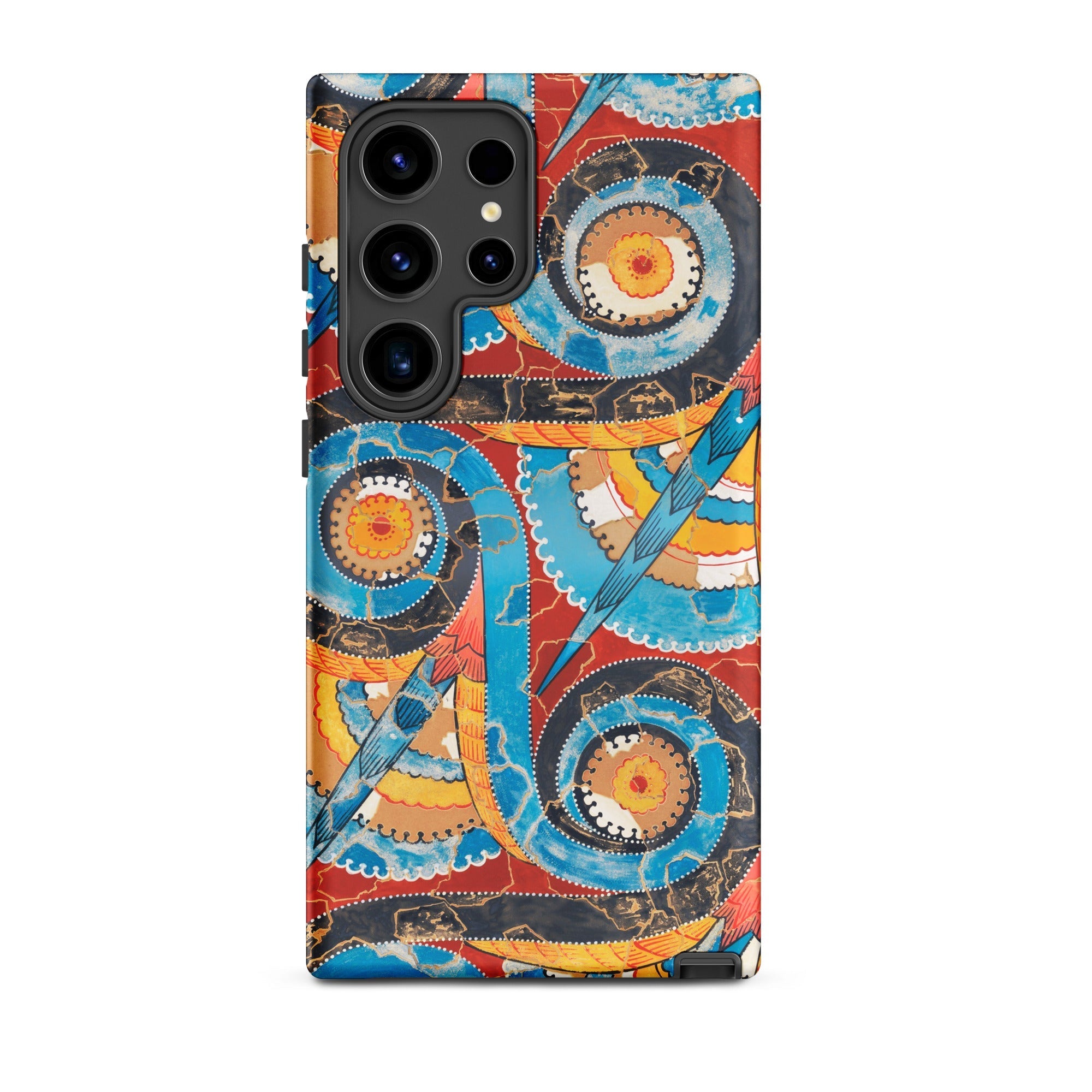 Spiral Frieze Emile Gillieron Minoan Mosaic Samsung Case, Galaxy S24 Ultra / Matte, Smartphone Colorful Patterned Protective Case