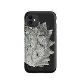 Spiral Shell - Ernst Haeckel Sea Life Graphic Iphone Case, 11 / Matte, Black Phone Case Silver Fish Design