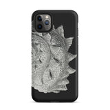 Spiral Shell - Ernst Haeckel Sea Life Graphic Iphone Case, 11 Pro Max / Matte, Black Phone Case Silver Fish Design