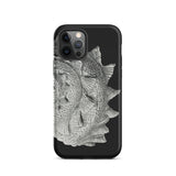 Spiral Shell - Ernst Haeckel Sea Life Graphic Iphone Case, 12 Pro / Matte, Black Phone Case Silver Fish Design