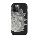 Spiral Shell - Ernst Haeckel Sea Life Graphic Iphone Case, 12 Pro Max / Matte, Black Phone Case Fish Scale Design