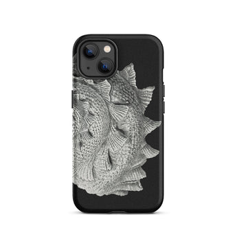 Spiral Shell - Ernst Haeckel Sea Life Graphic Iphone Case, 13 / Matte, Black Iphone Case Silver Fish Design