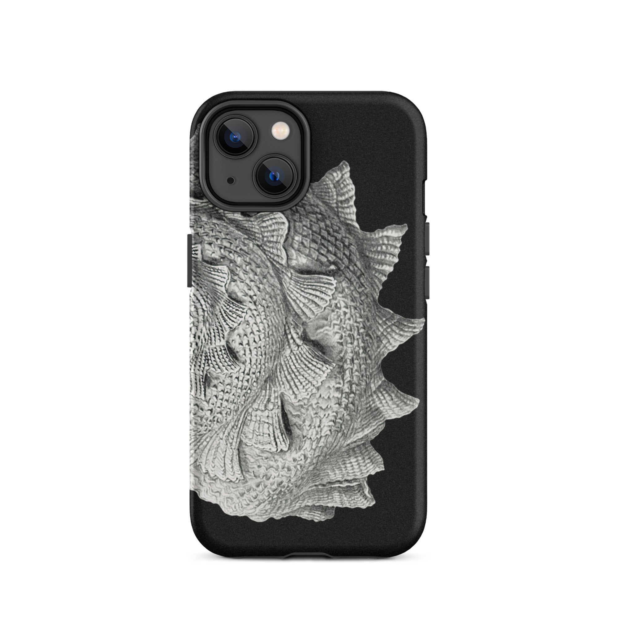 Spiral Shell Ernst Haeckel Sea Life Graphic Iphone Case, 14 / Matte, Black Phone Case Fish Design