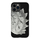 Spiral Shell - Ernst Haeckel Sea Life Graphic Iphone Case, 14 Pro Max / Matte, Black Phone Case Fish Scale Design