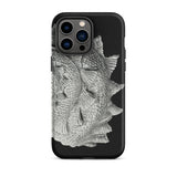Spiral Shell - Ernst Haeckel Sea Life Graphic Iphone Case, 14 Pro Max / Matte, Black Phone Case Silver Fish Design
