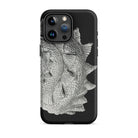 Spiral Shell Ernst Haeckel Sea Life Graphic Iphone Case, 15 Pro Max / Matte, Black Phone Case Silver Fish Design